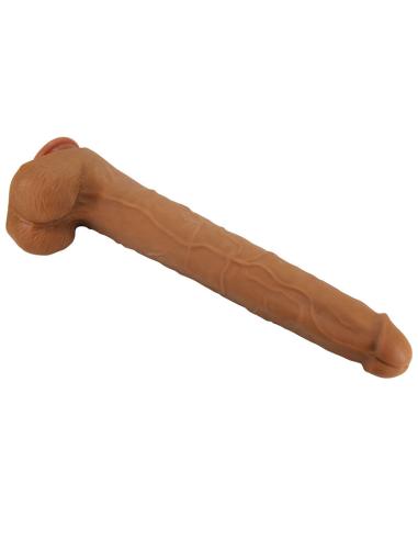 Pretty love - viggo dildo realista tacto suave con piel deslizante 36,5 cm marrón