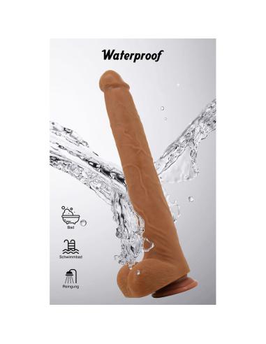 Pretty love - viggo dildo realista tacto suave con piel deslizante 36,5 cm marrón