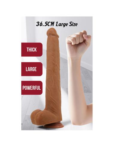 Pretty love - viggo dildo realista tacto suave con piel deslizante 36,5 cm marrón