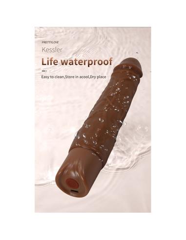 Pretty love - kessler dildo vibrador realista 10 modos de vibración y 10 de empuje 22 cm marrón