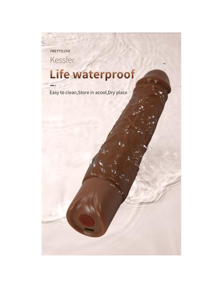 Pretty love - kessler dildo vibrador realista 10 modos de vibración y 10 de empuje 22 cm marrón