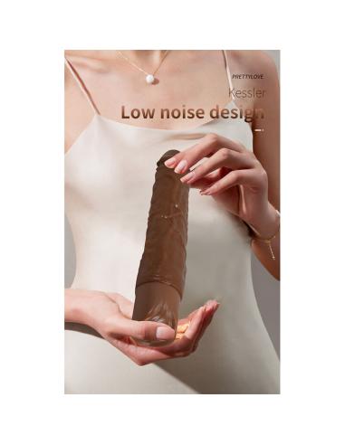 Pretty love - kessler dildo vibrador realista 10 modos de vibración y 10 de empuje 22 cm marrón