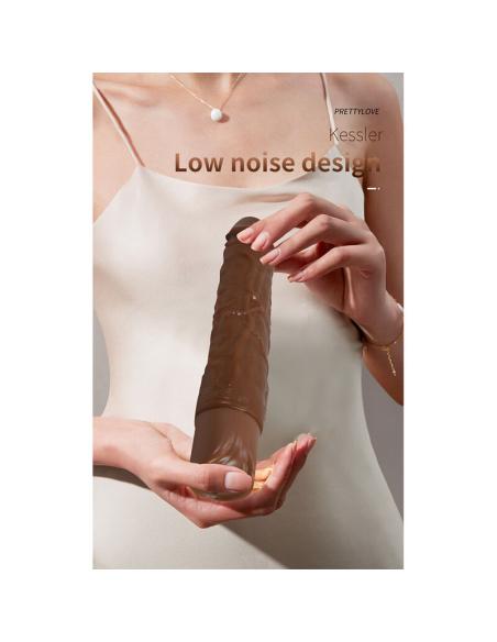 Pretty love - kessler dildo vibrador realista 10 modos de vibración y 10 de empuje 22 cm marrón