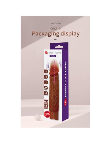 Pretty love - kessler dildo vibrador realista 10 modos de vibración y 10 de empuje 22 cm marrón