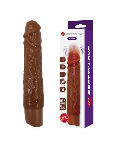 Pretty love - kessler dildo vibrador realista 10 modos de vibración y 10 de empuje 22 cm marrón