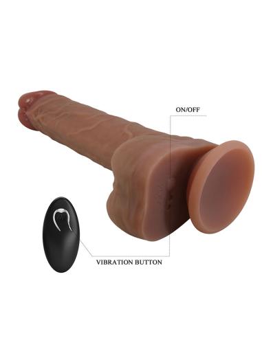 Pretty love - jonathan vibrador realístico con empuje marrón control remoto