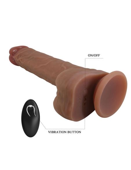 Pretty love - jonathan vibrador realístico con empuje marrón control remoto