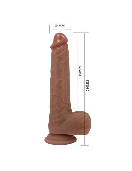 Pretty love - jonathan vibrador realístico con empuje marrón control remoto