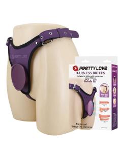 Pretty love - arnés universal tipo braga para strap-on morado y negro 2