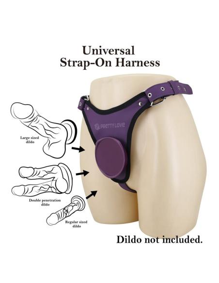 Pretty love - arnés universal tipo braga para strap-on morado y negro