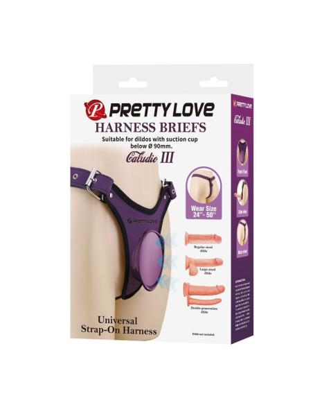 Pretty love - arnés universal tipo braga para strap-on morado y negro