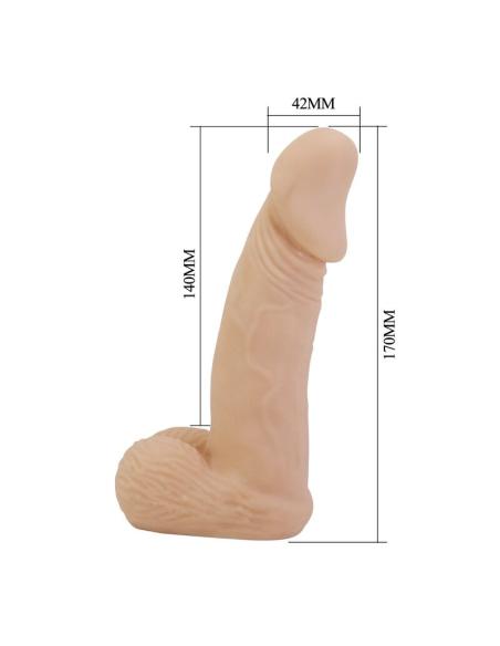 Pretty love - zane arnés con dildo flexible 17 cm ø 4,3 cm color natural