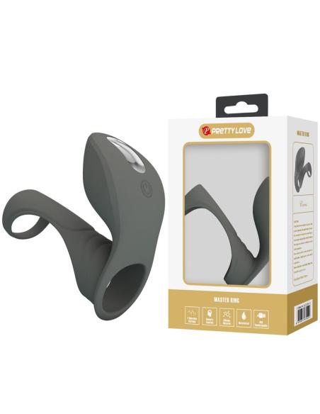 Pretty love - anillo vibrador recargable con doble estimulador