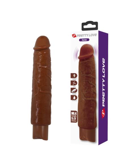 Pretty love - gavin vibrador realístico 25 cm ø 5 cm color marrón
