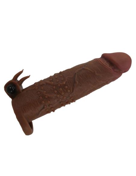Pretty love - quillon funda para pene vibradora 20 cm ø 4 cm color marrón