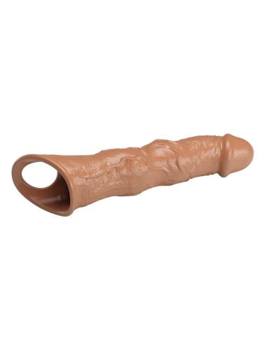 Pretty love - funda extensora para pene ajustable 28 cm ø 4,5 cm color marrón