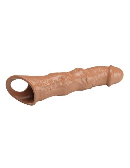 Pretty love - funda extensora para pene ajustable 28 cm ø 4,5 cm color marrón