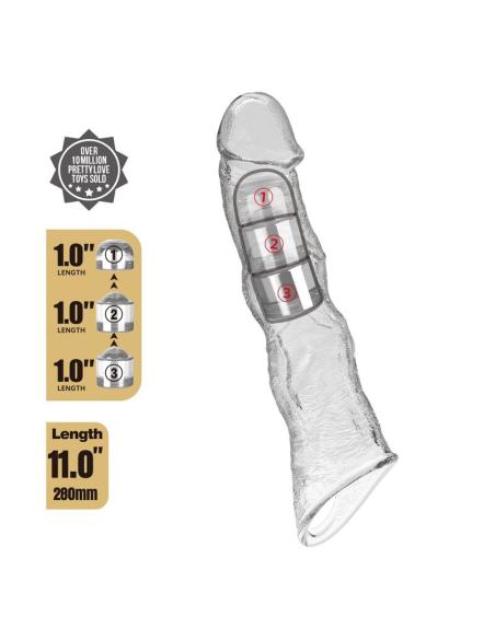 Pretty love - funda extensora para pene ajustable 28 cm ø 4,5 cm color transparente