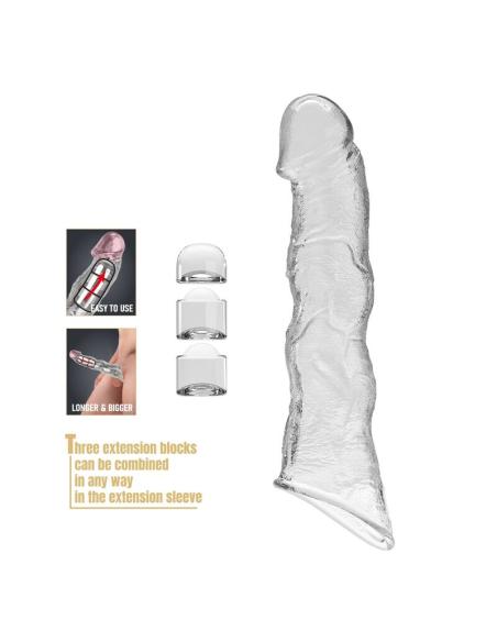 Pretty love - funda extensora para pene ajustable 28 cm ø 4,5 cm color transparente