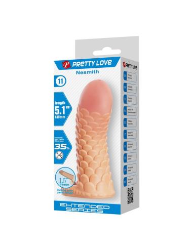 Pretty love - nesmith funda para pene extensora 13 cm ø 3,8 cm color natural
