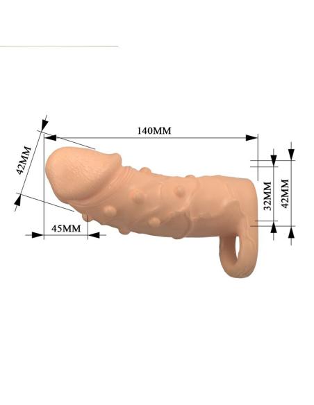 Pretty love - dort funda para pene extensora 14 cm ø 4 cm color natural