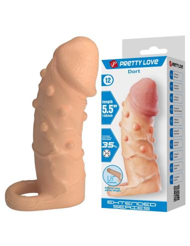 Pretty love - dort funda para pene extensora 14 cm ø 4 cm color natural