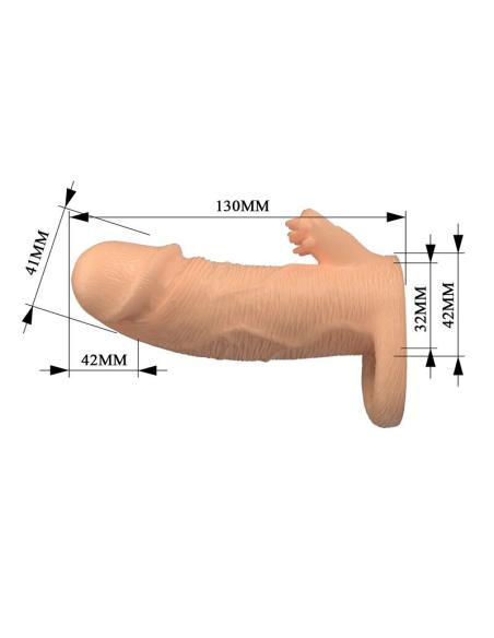 Pretty love - roderic funda para pene extensora 13 cm ø 3,8 cm color natural
