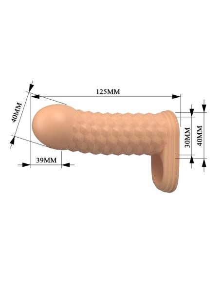 Pretty love - wolfram funda para pene extensora 11,5 cm ø 3,8 cm color natural