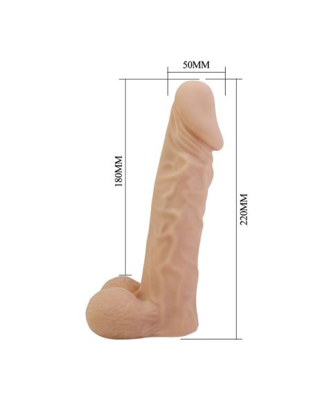 Pretty love - jolyon arnés con dildo flexible 22 cm ø 4,8 cm color natural