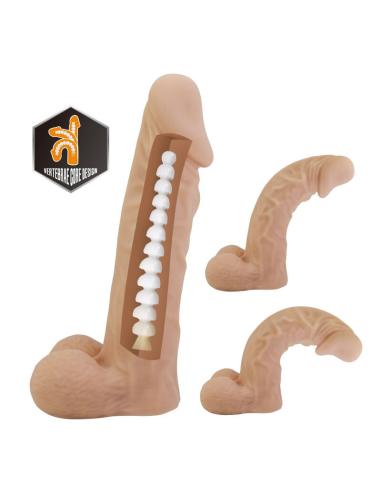 Pretty love - jolyon arnés con dildo flexible 22 cm ø 4,8 cm color natural