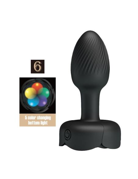 Pretty love - plug anal vibrador 10 modos recargable negro