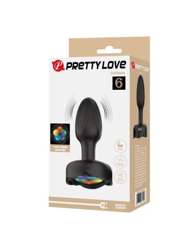 Pretty love - plug anal vibrador 10 modos recargable negro