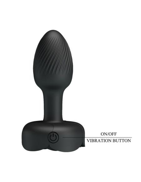 Pretty love - plug anal vibrador 10 modos recargable negro