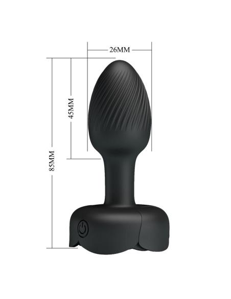 Pretty love - plug anal vibrador 10 modos recargable negro