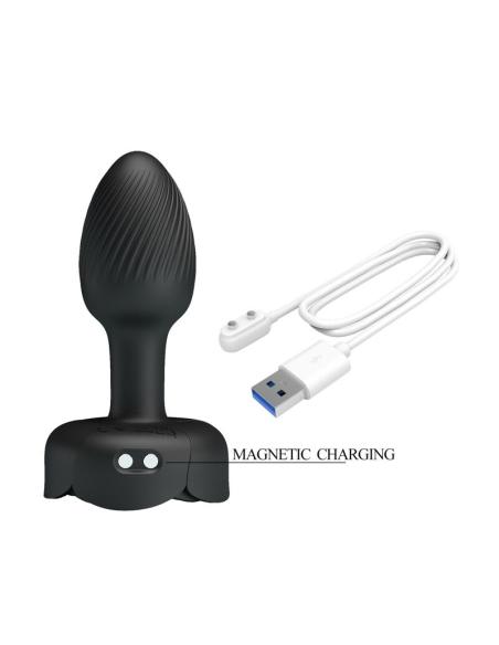 Pretty love - plug anal vibrador 10 modos recargable negro