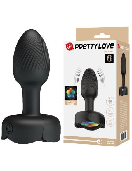 Pretty love - plug anal vibrador 10 modos recargable negro