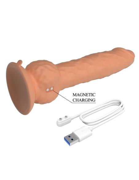 Pretty love - eren dildo vibrador con empuje 20,5 cm ø 4,5 cm color natural