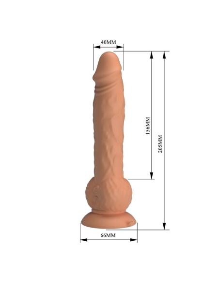 Pretty love - eren dildo vibrador con empuje 20,5 cm ø 4,5 cm color natural
