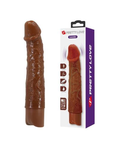 Pretty love - leonardo vibrador realístico 20 cm ø 4 cm color marrón