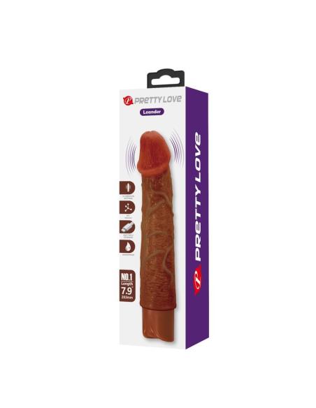 Pretty love - leonardo vibrador realístico 20 cm ø 4 cm color marrón