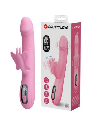 Pretty love - bella vibrador rabbit con estimulación mariposa y led rosa