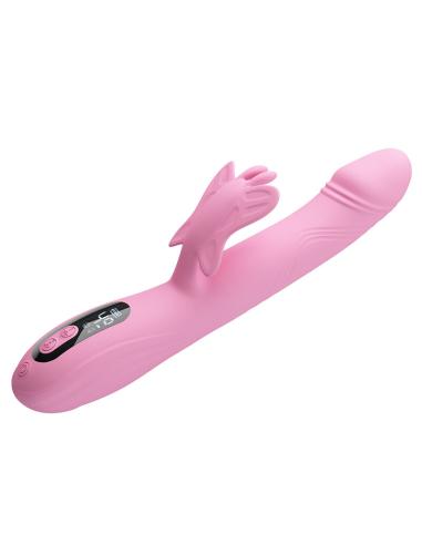 Pretty love - bella vibrador rabbit con estimulación mariposa y led rosa
