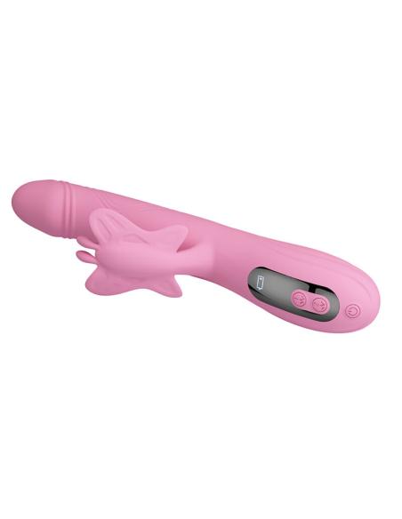 Pretty love - bella vibrador rabbit con estimulación mariposa y led rosa
