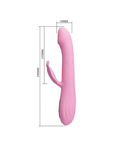 Pretty love - bella vibrador rabbit con estimulación mariposa y led rosa