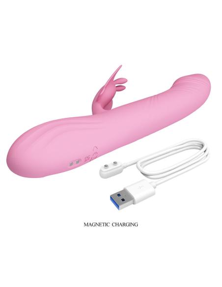 Pretty love - bella vibrador rabbit con estimulación mariposa y led rosa