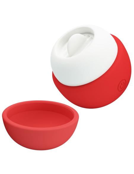 Pretty love - estimulador clitoral con efecto lengua recargable rojo