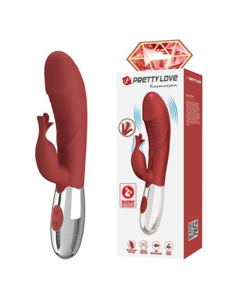 Pretty love - vibrador rabbit rosewood 30 funciones recargable usb rojo