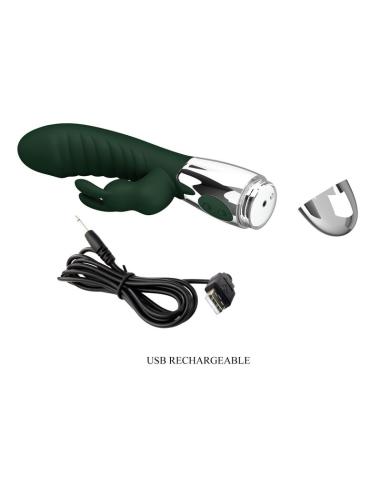 Pretty love - vibrador rabbit naughty bunny 30 funciones recargable usb verde