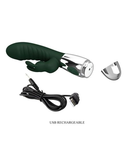Pretty love - vibrador rabbit naughty bunny 30 funciones recargable usb verde