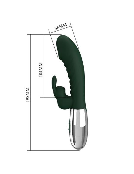 Pretty love - vibrador rabbit naughty bunny 30 funciones recargable usb verde
